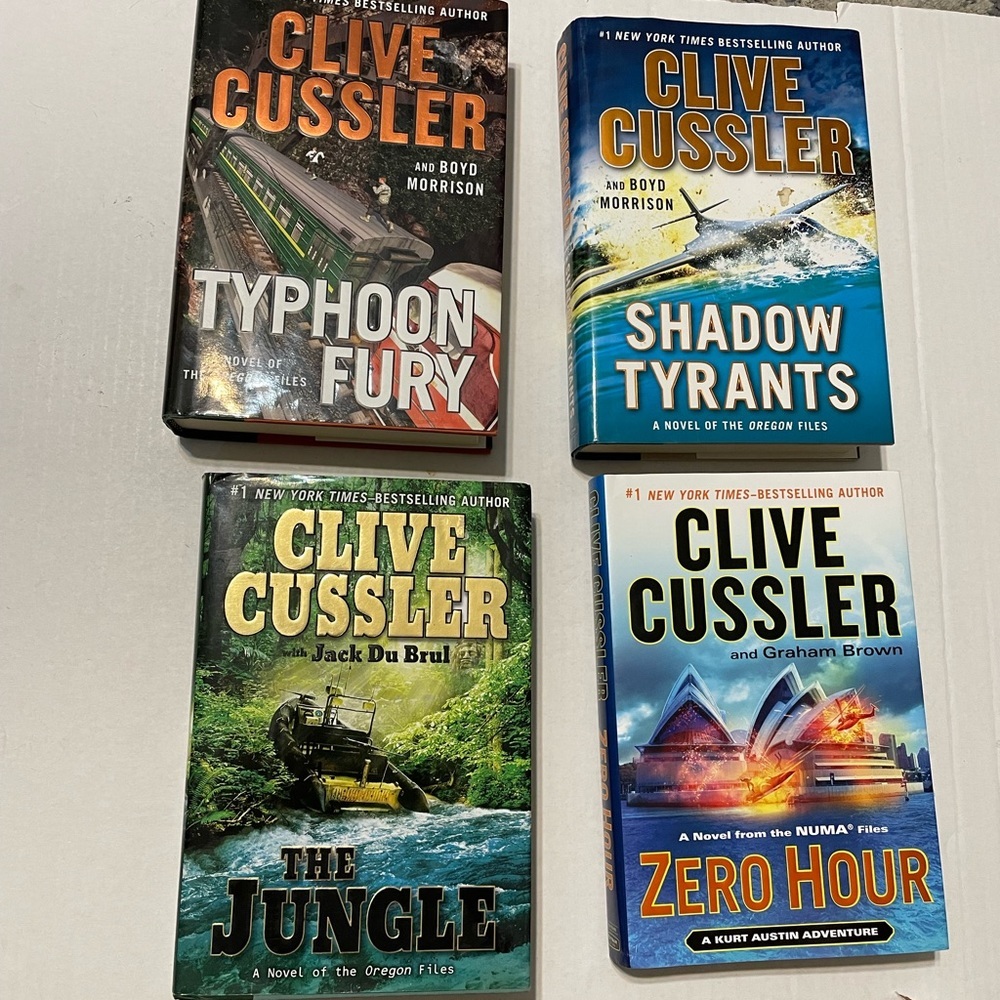Lot of 4 #1 New York Times-bestselling series Clive Cussler Book by Graham Brown